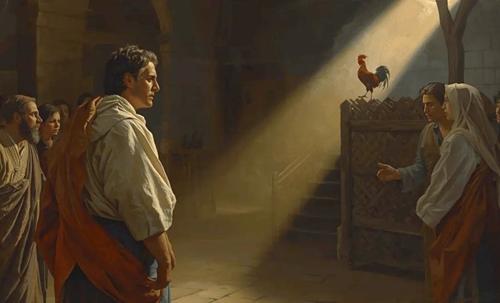 Peter denying Christ