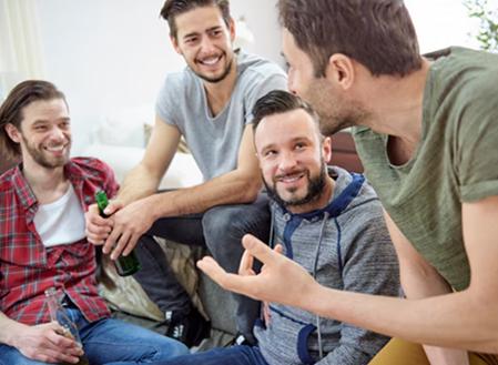 men laughing