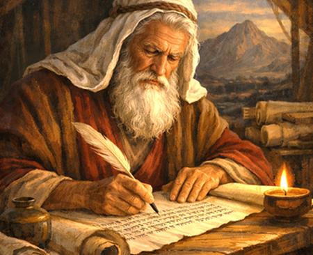 Moses writing