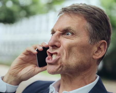 man on phone