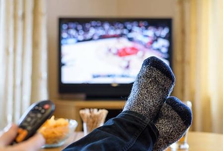 watching TV