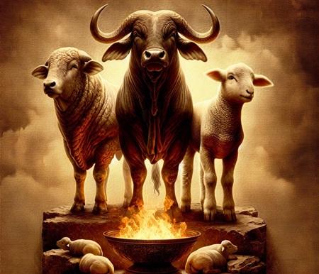 ram and lambs