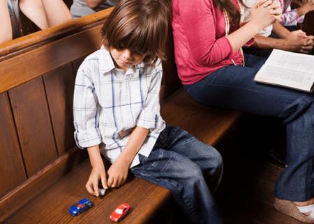 child in church