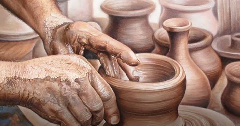 potter and clay
