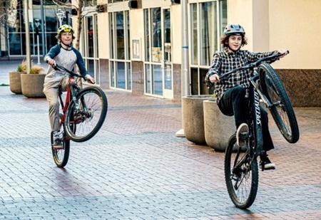 younsters and bicycles