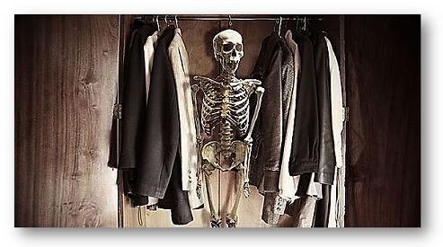 skeletons in cupboard