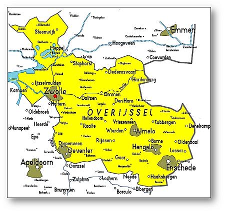 map of Overijssel