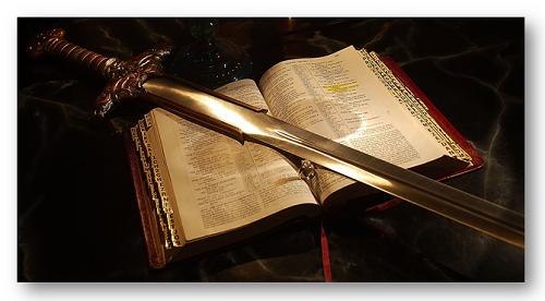 Bible and sword