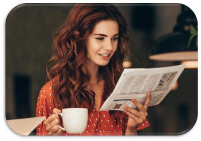 reading in the paper