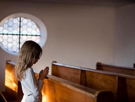 person in church