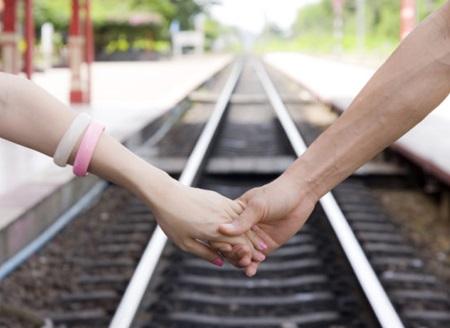 holding hands