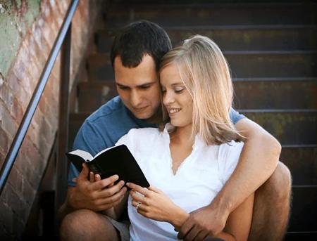 2 persons and Bible